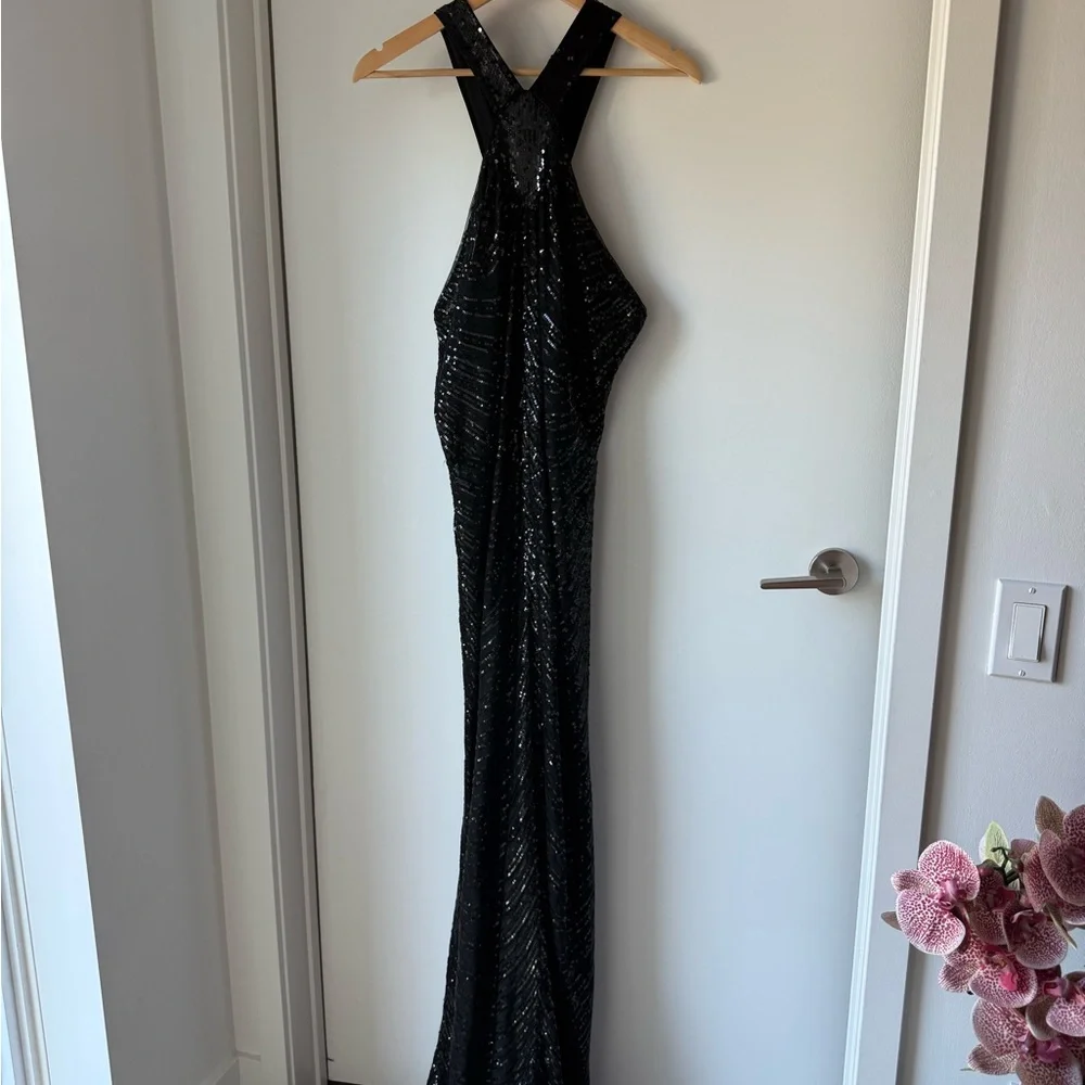 Fashion Nova Black Sequin Wedding Dress - Picture 1 of 2